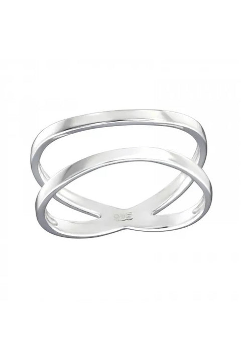 Sterling Silver Crisscross Ring - SS