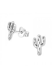 Sterling Silver Cactus Ear Studs - SS