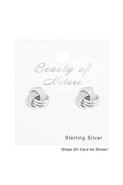 Sterling Silver Knot Ear Studs - SS