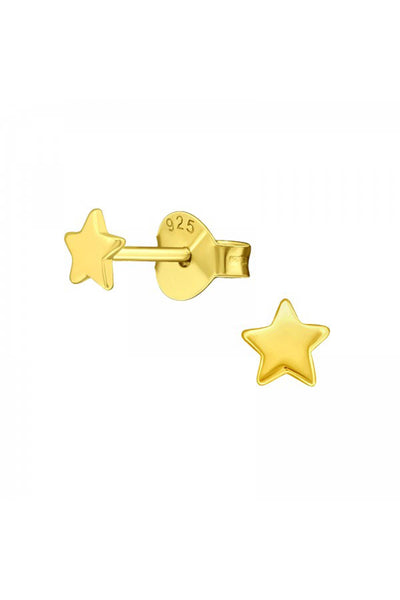 Sterling Silver Star Ear Studs - VM