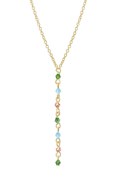 Mixed Austrian Crystal Y Necklace - GF