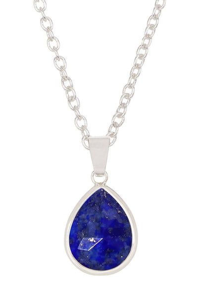 Lapis Teardrop Pendant Necklace - SF