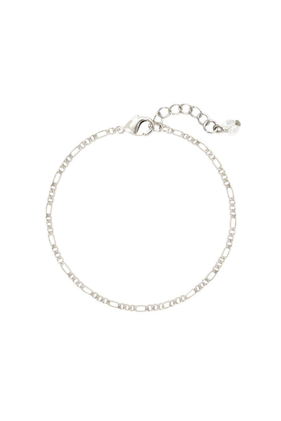 Silver Plated 2mm Figaro Chain Bracelet - SP