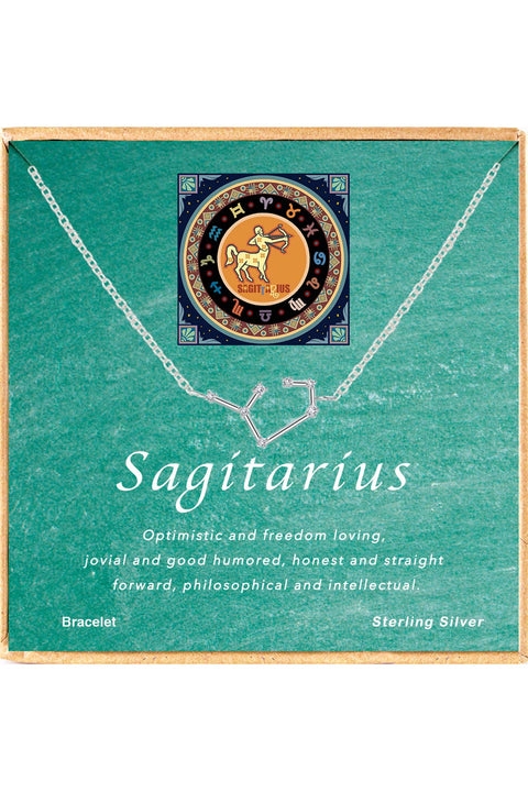 Sterling Silver Sagittarius Constellation Bracelet - SS
