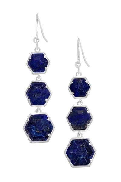 Lapis Statement Earrings - SF