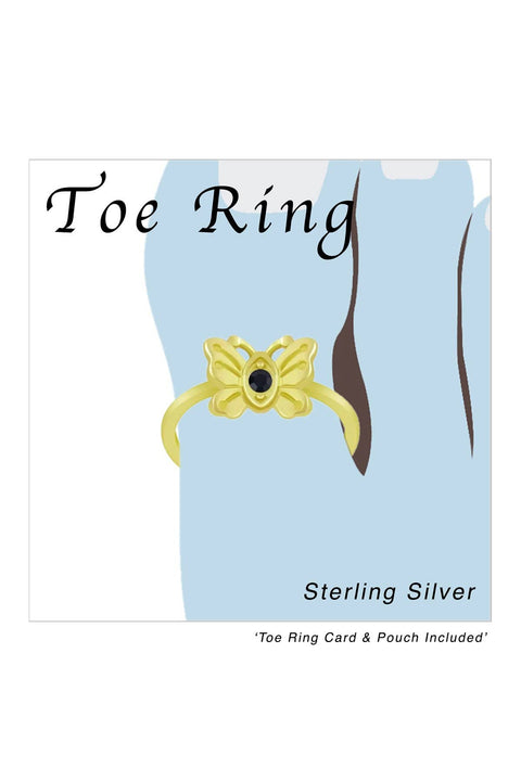 Sterling Silver Butterfly Toe Ring - VM