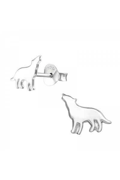 Sterling Silver Wolf Ear Studs - SS