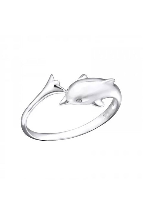Sterling Silver Dolphin Adjustable Toe Ring - SS