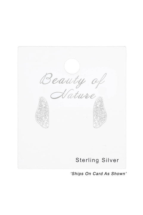 Sterling Silver Pattern Ear Studs - SS