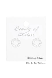 Sterling Silver Circle Ear Studs - SS