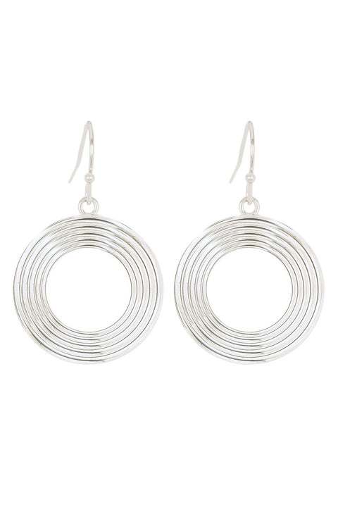 Concentric Circle Drop Earrings - SF