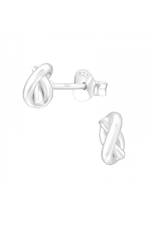 Sterling Silver Knot Ear Studs - SS