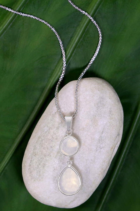 Moonstone Crystal Pendant Necklace - SF