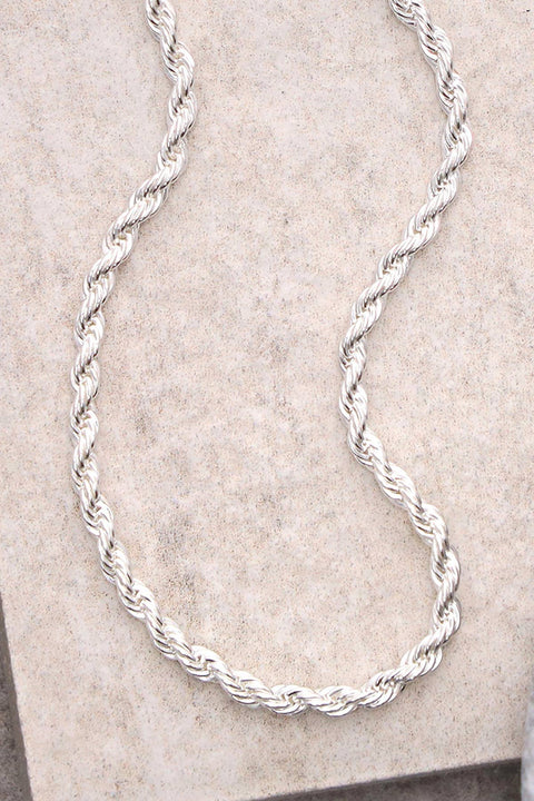 Silver Plated 2mm Rope Chain - SP