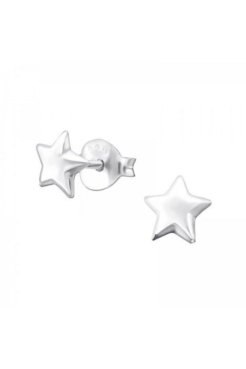 Sterling Silver Star Ear Studs - SS