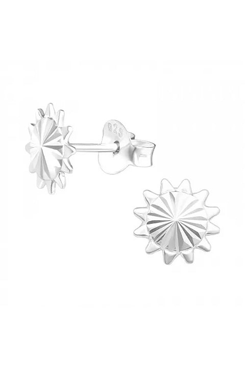 Sterling Silver Sun Ear Studs - SS