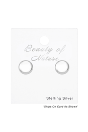 Sterling Silver Round Ear Studs - SS