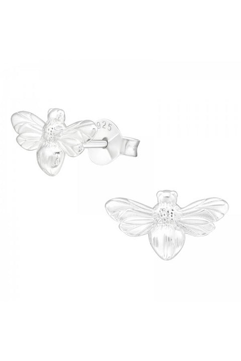 Sterling Silver Bee Ear Studs - SS