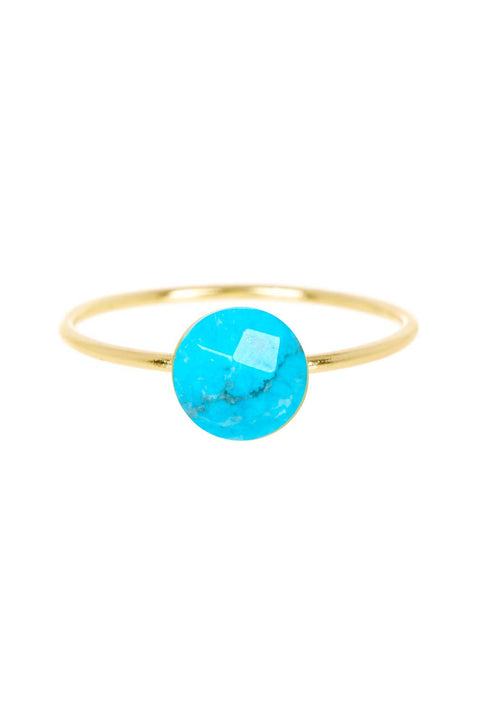 Turquoise Round Ring - GF