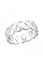 Sterling Silver Wave Adjustable Toe Ring - SS
