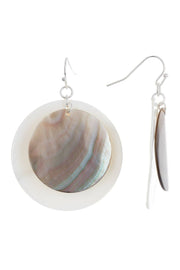 Abalone & Mother Of Pearl Drop Earrings - SF
