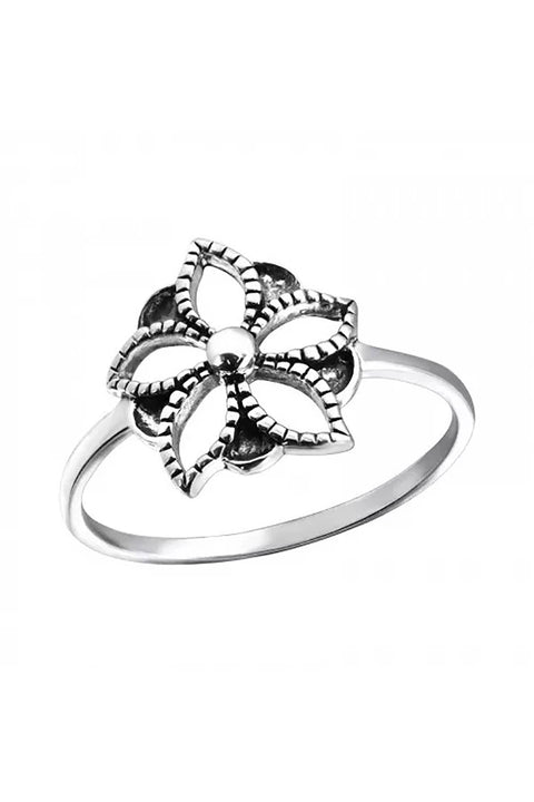 Sterling Silver Flower Ring - SS