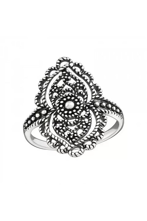Sterling Silver Antique Filigree Ring - SS