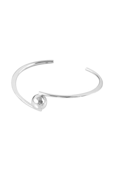 Sterling Silver Infinity Ball Cuff Bracelet - SS