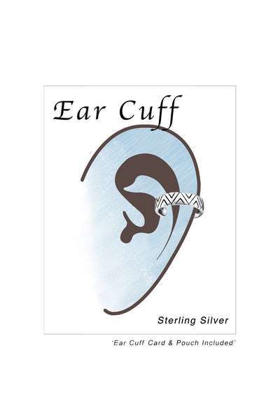 Sterling Silver Patterned Ear Cuff - SS