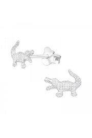 Sterling Silver Crocodile Ear Studs - SS