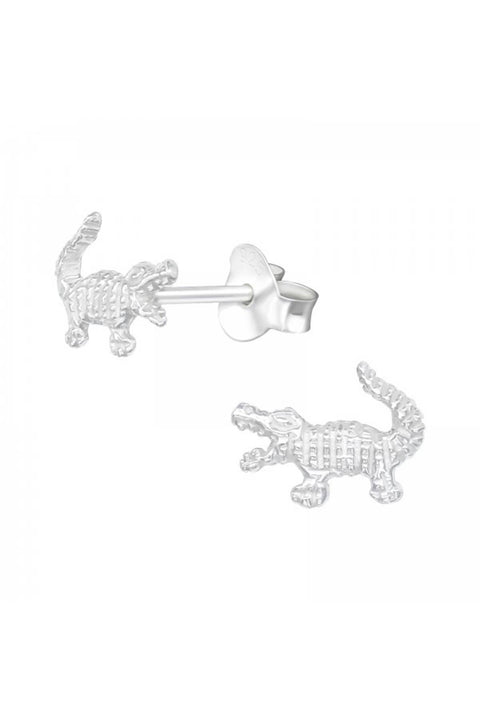 Sterling Silver Crocodile Ear Studs - SS