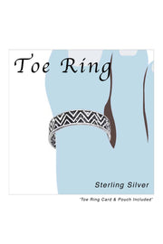 Sterling Silver Zig Zag Adjustable Toe Ring - SS