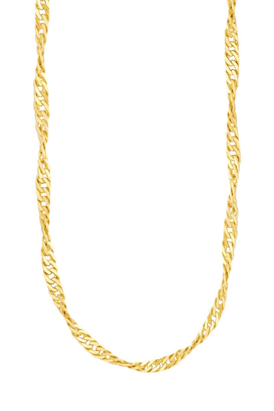 14k Gold Plated 1.5mm Singapore Chain - GP