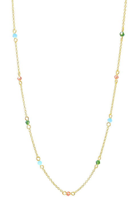 Mixed Austrian Crystal Station Necklace - GF