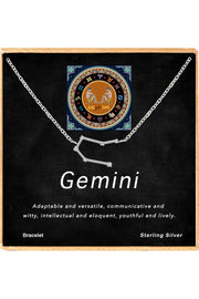 Sterling Silver Gemini Constellation Bracelet - SS