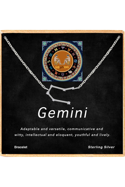 Sterling Silver Gemini Constellation Bracelet - SS