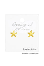 Sterling Silver Starfish Ear Studs - VM