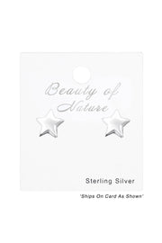 Sterling Silver Star Ear Studs - SS