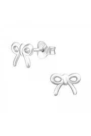 Sterling Silver Bow Ear Studs - SS