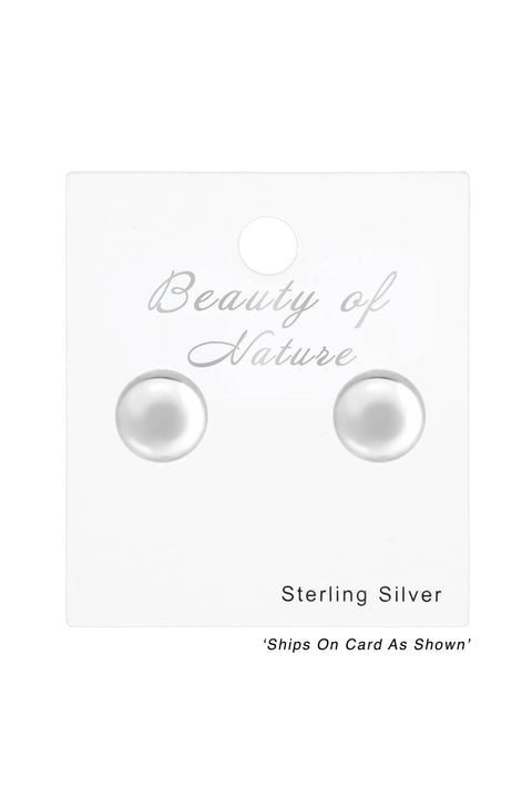 Sterling Silver Ball 4mm Ear Studs - SS