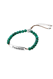 Malachite Mala Beads Fearless Bracelet - SF