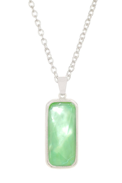 Green Mother Of Pearl Necklace - SF
