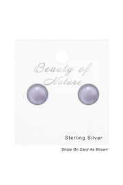 Synthetic Pearl 8mm Ear Studs - SS