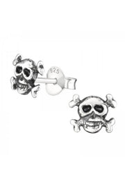 Sterling Silver Skull Ear Studs - SS
