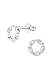 Sterling Silver Twist Ear Studs - SS