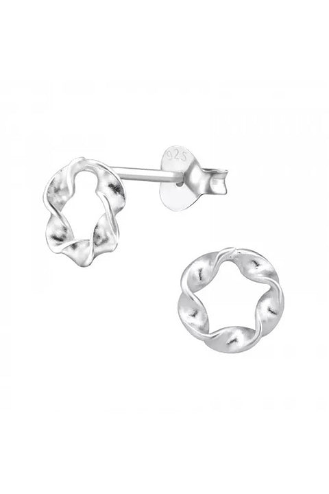 Sterling Silver Twist Ear Studs - SS