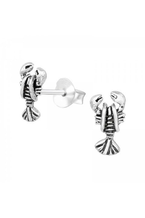 Sterling Silver Lobsters Ear Studs - SS