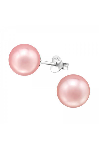 Synthetic Pearl 8mm Ear Studs - SS