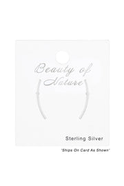 Sterling Silver Curved Ear Studs - SS