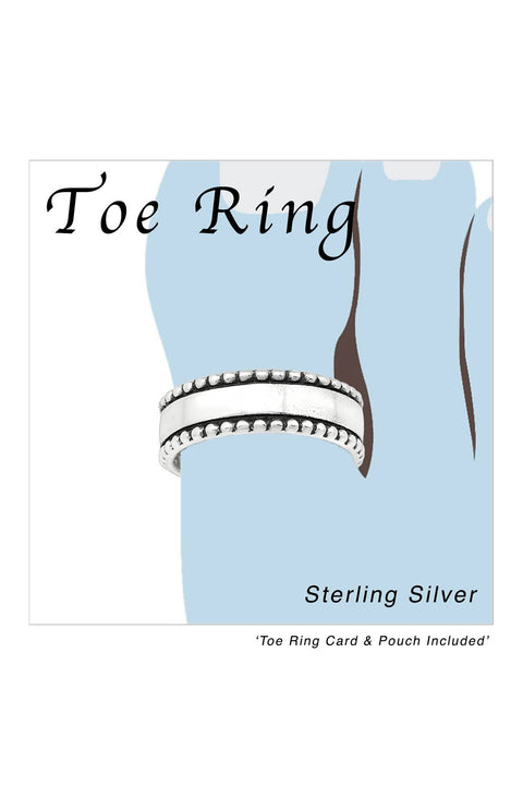 Sterling Silver Oxidized Adjustable Toe Ring - SS